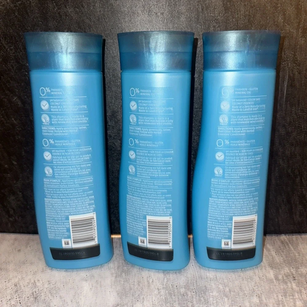 3 Lot  Herbal Essences HELLO HYDRATION Moisturizing Shampoo Coconut